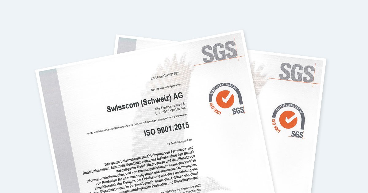 ISO IEC Standards and Management System | Swisscom